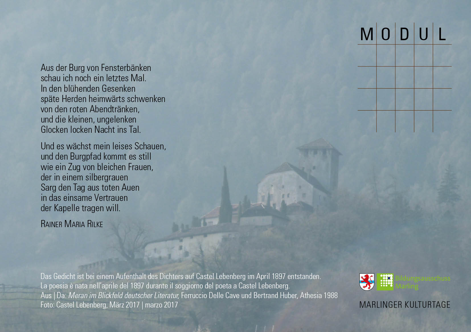 Kulturtage marling Programm 2017