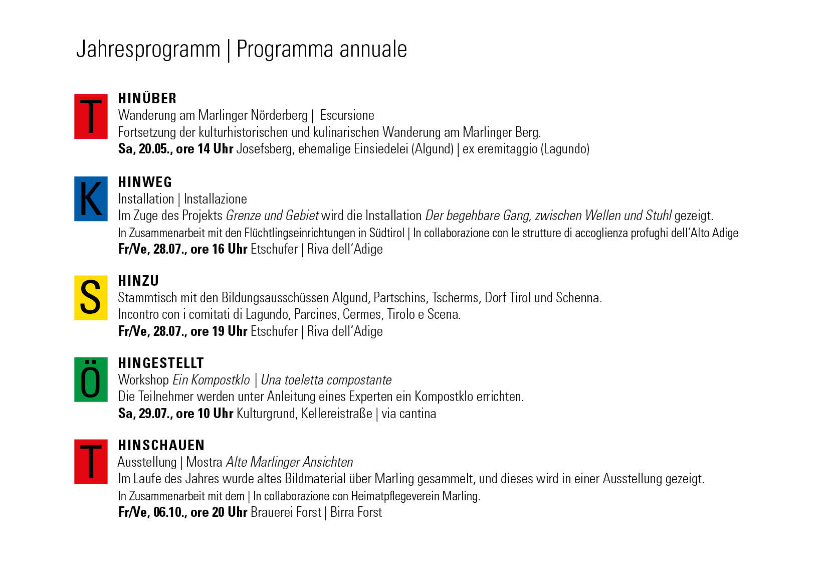Kulturtage marling Programm 20173